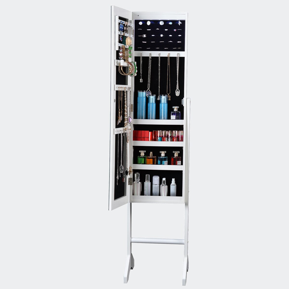 Full Mirror Jewelry Storage Cabinet