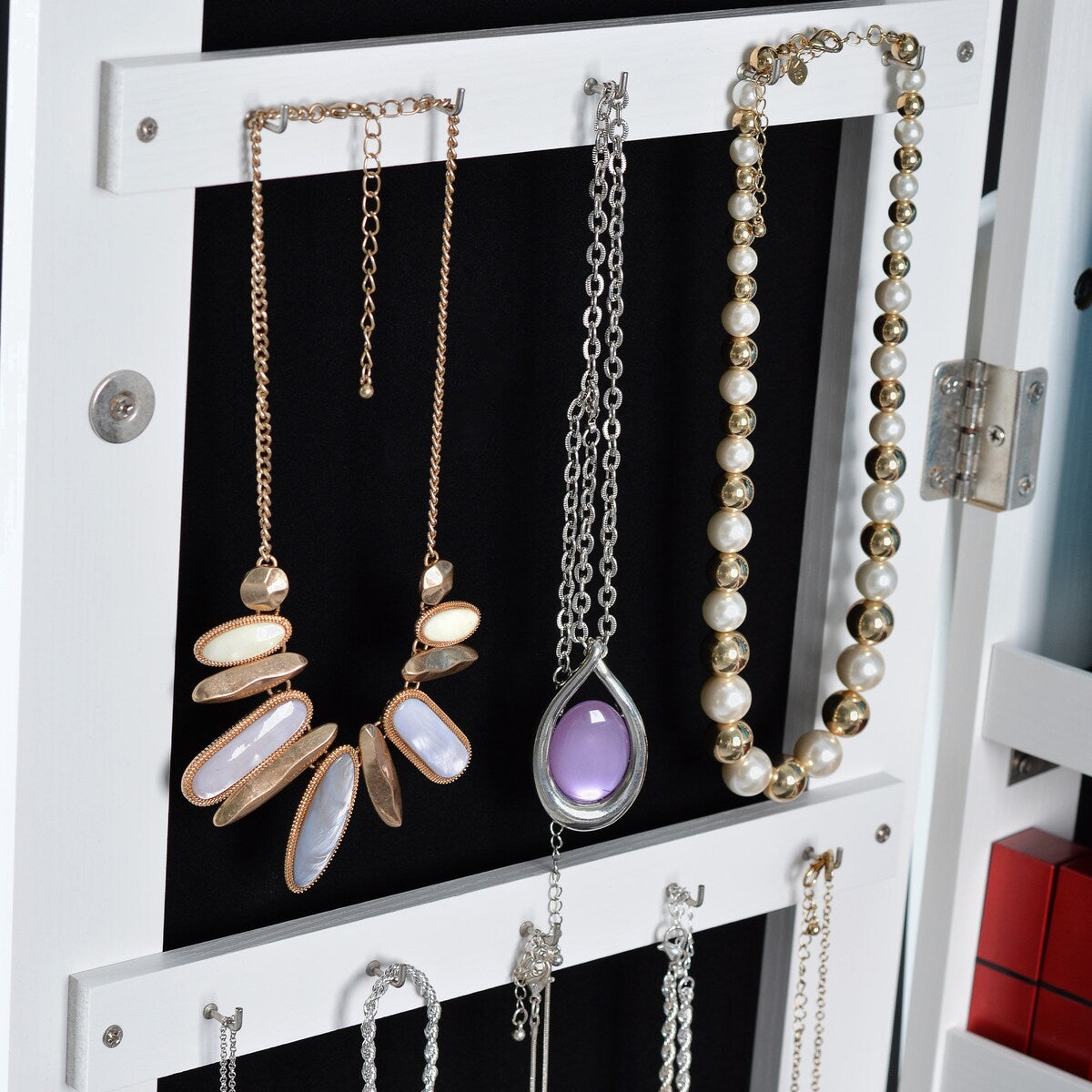 Full Mirror Jewelry Storage Cabinet