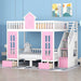 Full-Over-Full Bunk Bed with Changeable Table , Separable Bunk Bed Turn into Upper Bed and Down Desk