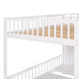 Full-Over-Full Bunk Bed with Changeable Table , Separable Bunk Bed Turn into Upper Bed and Down Desk