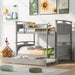 Full-Over-Full Bunk Bed with Twin size Trundle , Separable Bunk Bed for Bedroom