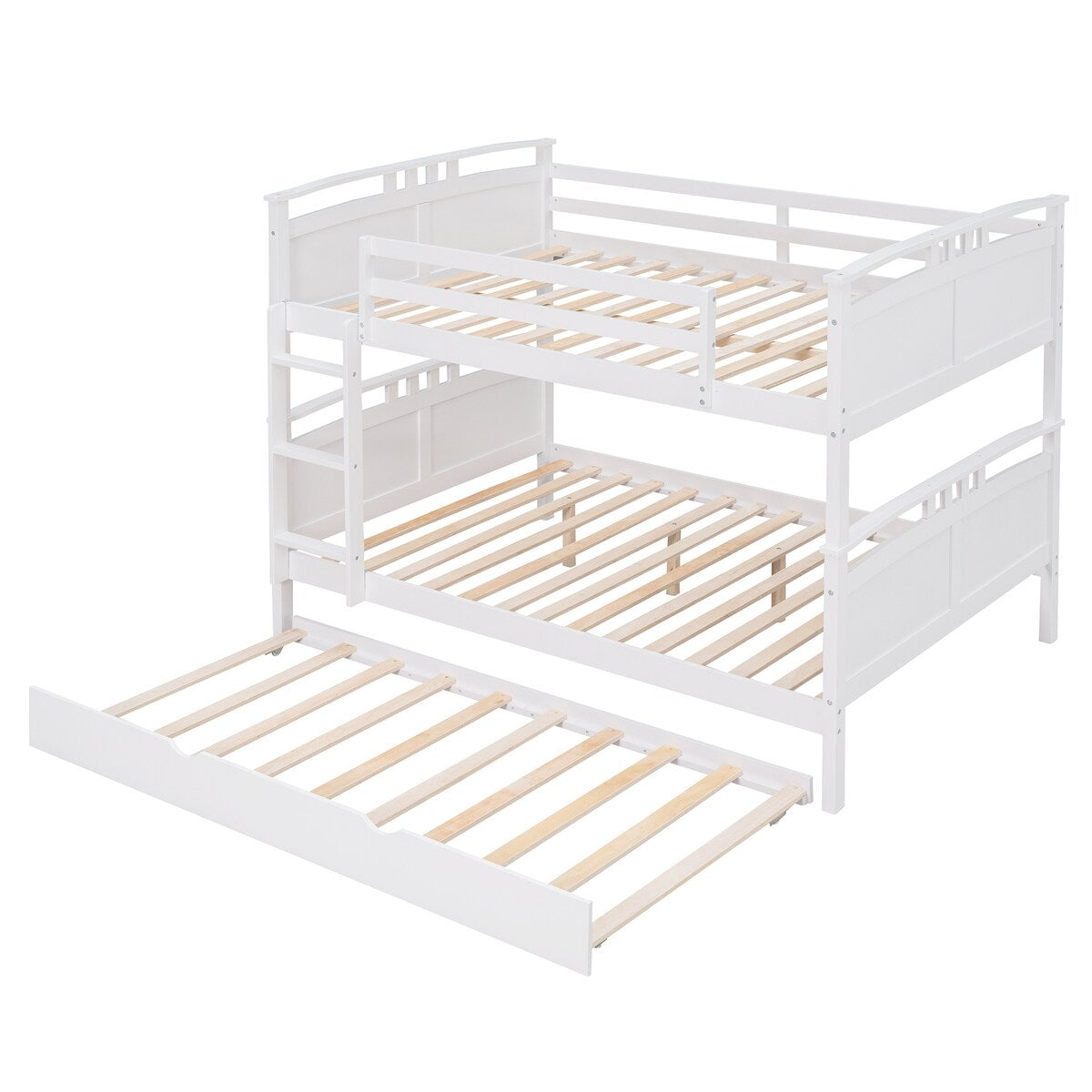 Full-Over-Full Bunk Bed with Twin size Trundle , Separable Bunk Bed for Bedroom