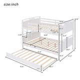 Full-Over-Full Bunk Bed with Twin size Trundle , Separable Bunk Bed for Bedroom