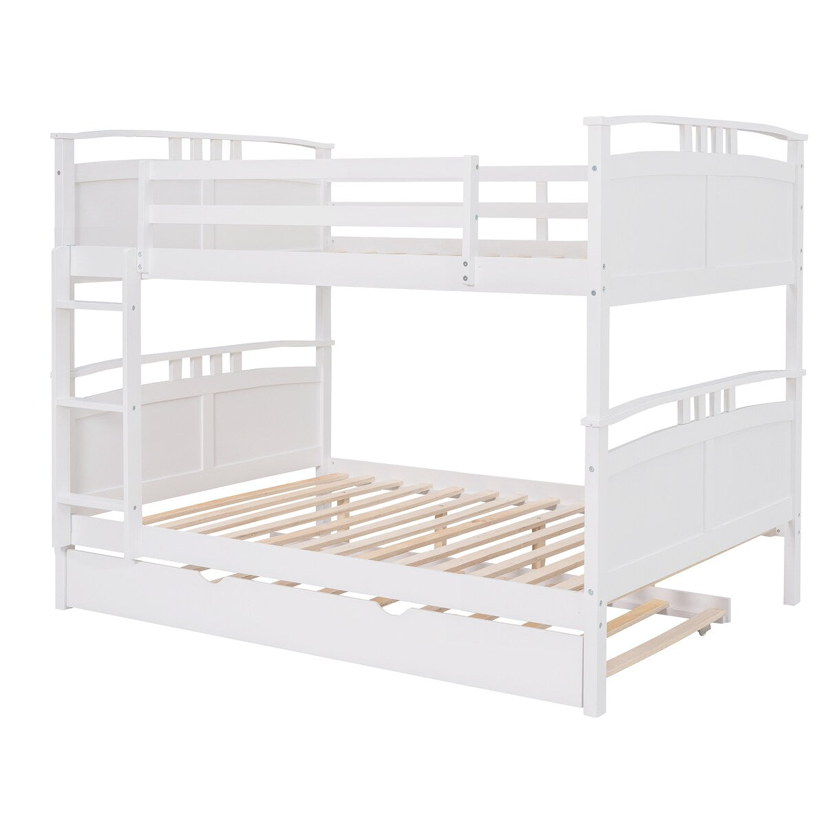 Full-Over-Full Bunk Bed with Twin size Trundle , Separable Bunk Bed for Bedroom