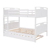 Full-Over-Full Bunk Bed with Twin size Trundle , Separable Bunk Bed for Bedroom
