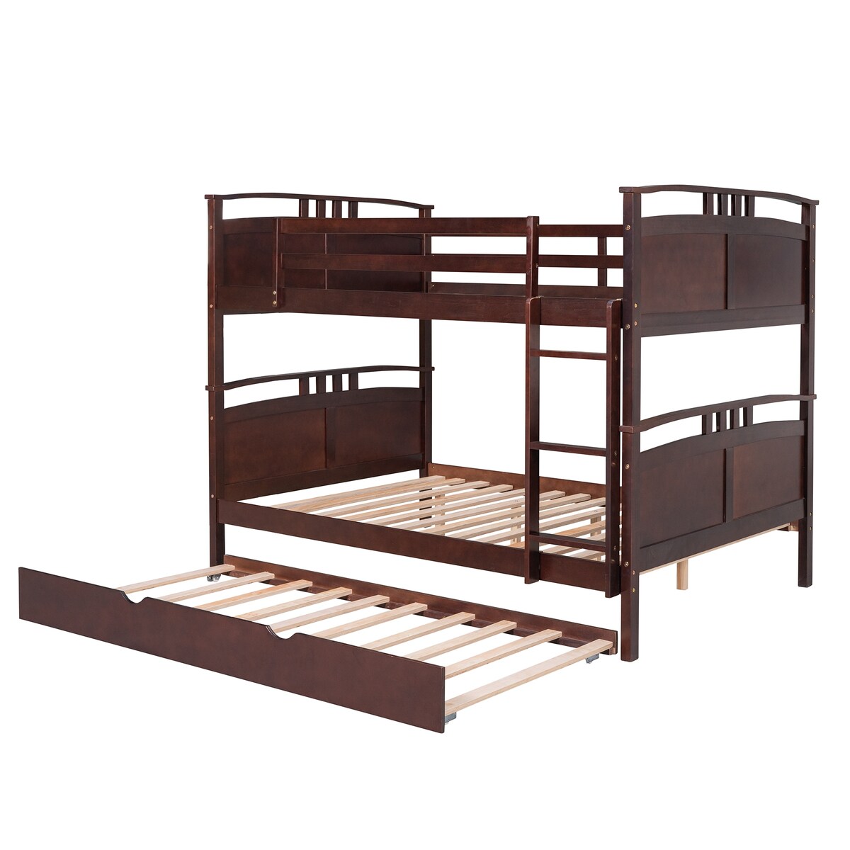Full-Over-Full Bunk Bed with Twin size Trundle , Separable Bunk Bed for Bedroom