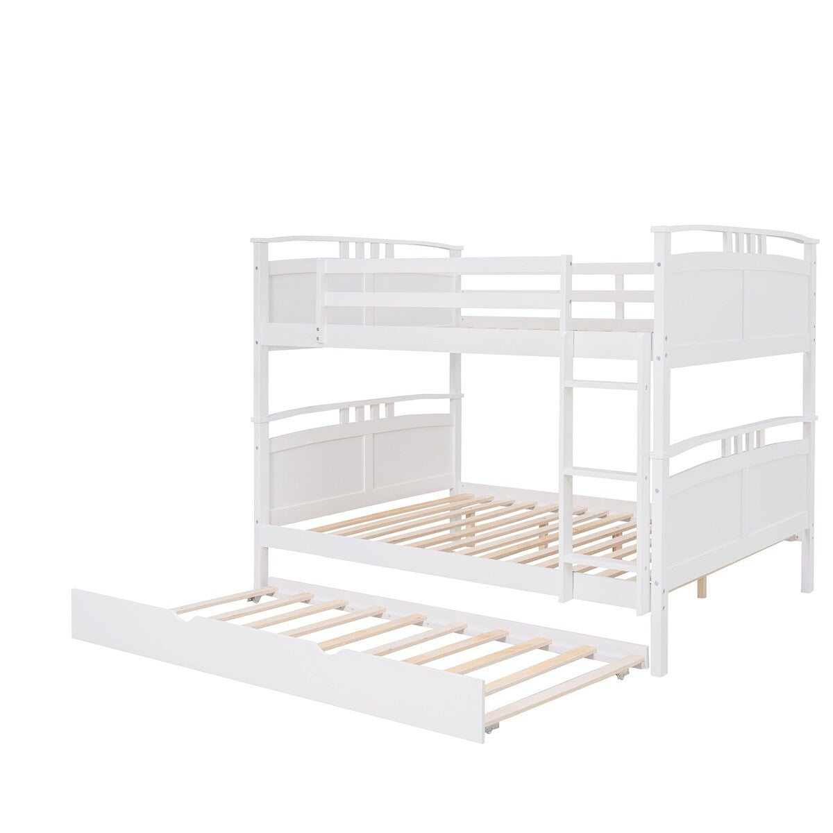 Full-Over-Full Bunk Bed with Twin size Trundle , Separable Bunk Bed for Bedroom