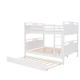Full-Over-Full Bunk Bed with Twin size Trundle , Separable Bunk Bed for Bedroom