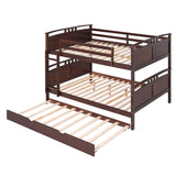 Full-Over-Full Bunk Bed with Twin size Trundle , Separable Bunk Bed for Bedroom