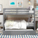 Full Over Full Bunk Beds with Trundle Convertible into 2 Beds Safety