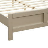Full Platform Bed with Panel Headboard and Footboard, Silver