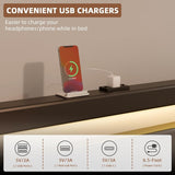 XINMICS Full/Queen Bed Frame with RGB LED Lights and 4 Storage Drawers