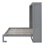 Full/Queen Size Wooden Murphy Bed Wall Bed