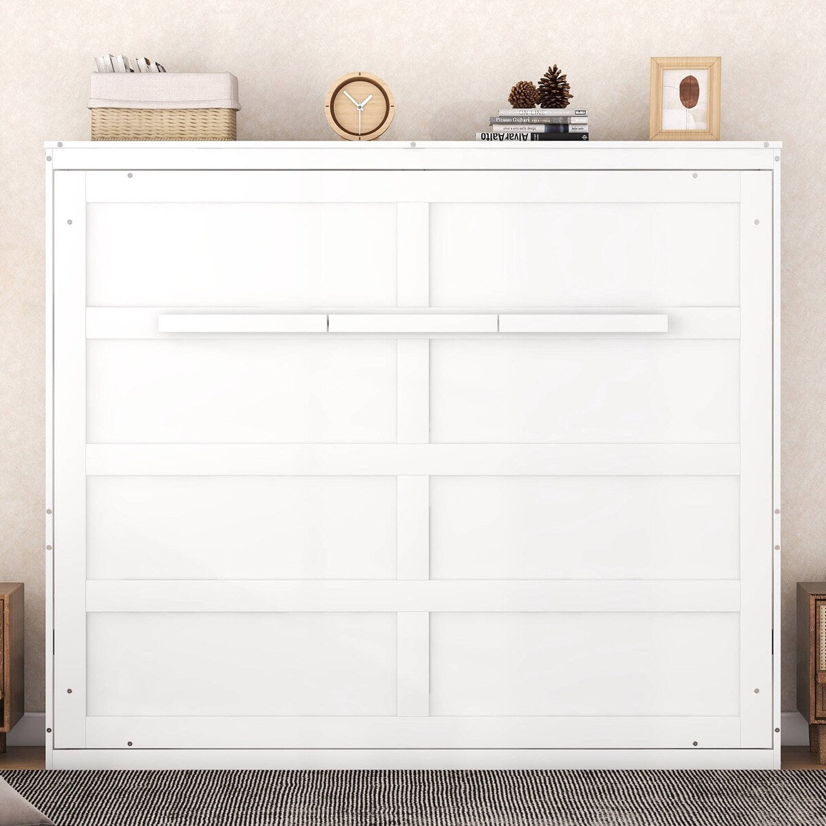 Full/Queen Size Wooden Murphy Bed Wall Bed