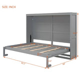 Full/Queen Size Wooden Murphy Bed Wall Bed