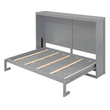 Full/Queen Size Wooden Murphy Bed Wall Bed