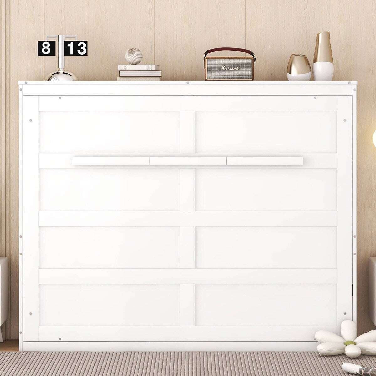 Full/Queen Size Wooden Murphy Bed Wall Bed