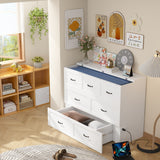 Full Size Bed Cabinet Dresser Bed w/ Drawer Convert into Cube Cabinet