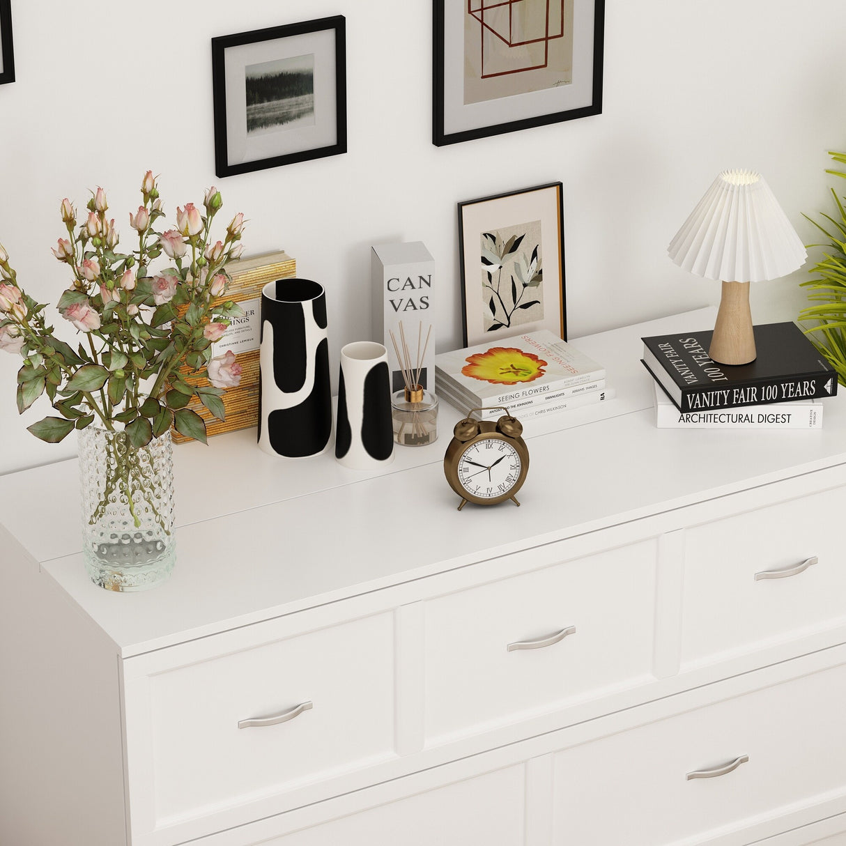 Full Size Bed Cabinet Dresser Bed w/ Drawer Convert into Cube Cabinet