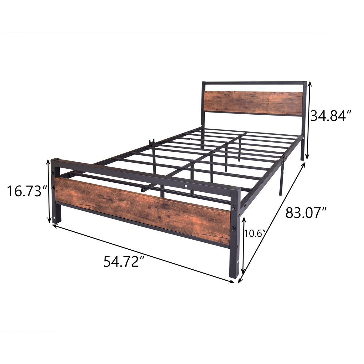 Full Size Bed Frame ,No Box Spring Needed