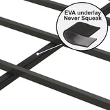 Full Size Bed Frame with Charging Station, Upholstered Headboard, Metal Platform, Suitable for Bedroom, Easy Assemble