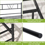 Twin Size Metal Platform Bed Frame with Headboard Footboard, Heavy Duty Steel Slat Support, Easy Assembly Mattress Foundation