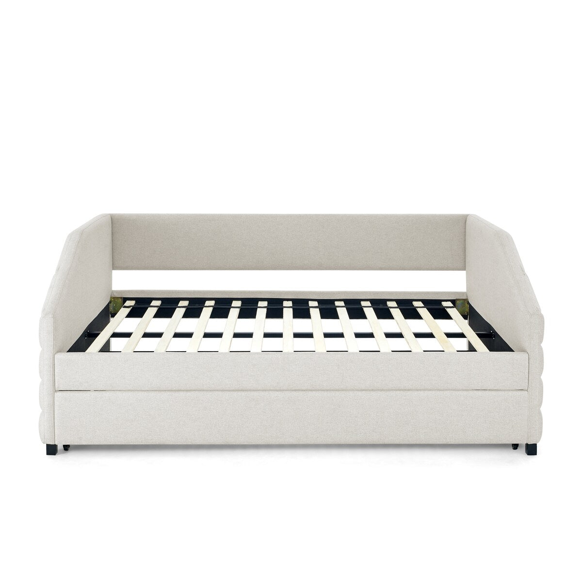 Full Size Daybed with Trundle Upholstered Tufted Sofa Bed