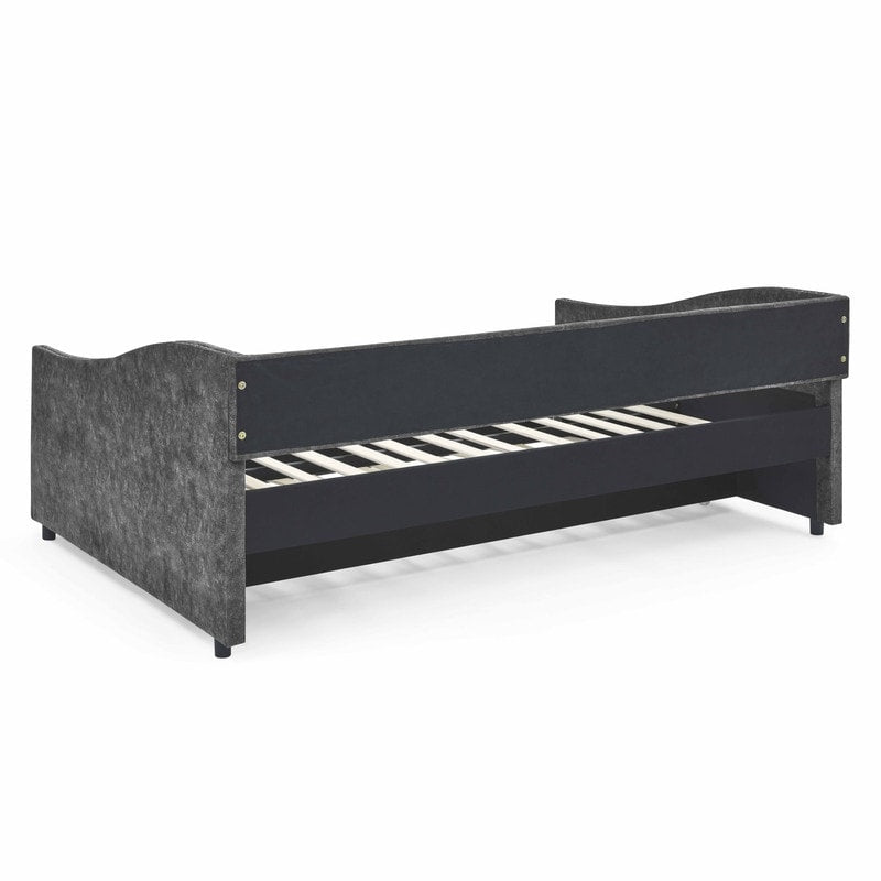 Full Size Daybed with Twin Size Trundle Upholstered Tufted Sofa Bed for Living Room, Bed Room(80.5"X55.5"X27.5")