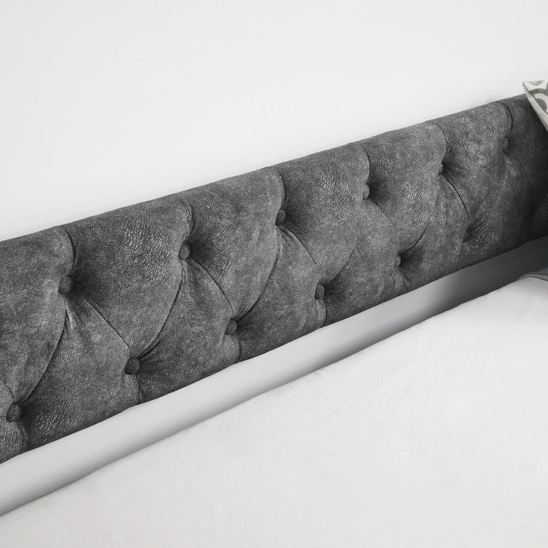 Full Size Daybed with Twin Size Trundle Upholstered Tufted Sofa Bed for Living Room, Bed Room(80.5"X55.5"X27.5")