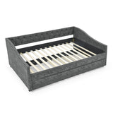 Full Size Daybed with Twin Size Trundle Upholstered Tufted Sofa Bed for Living Room, Bed Room(80.5"X55.5"X27.5")