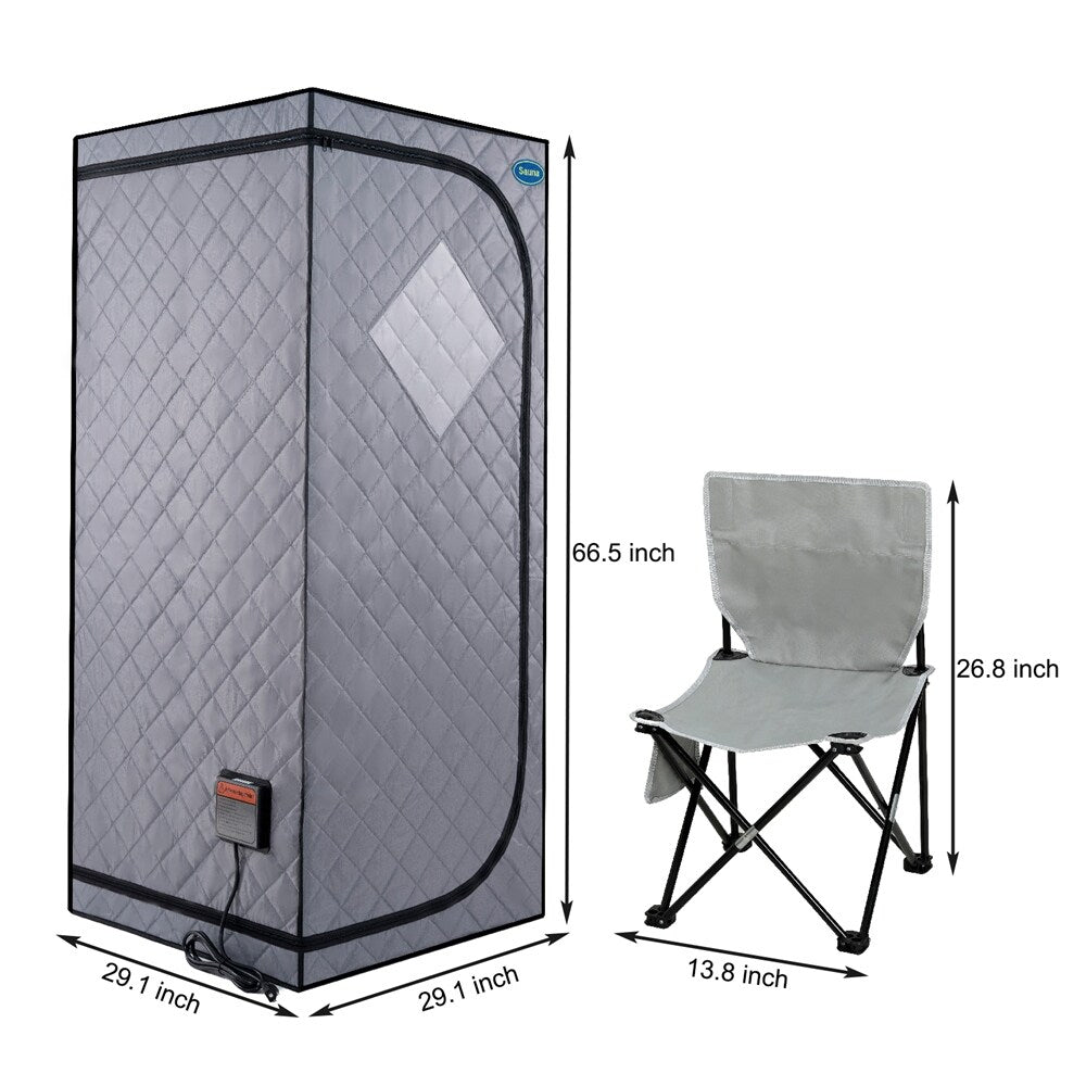 Full Size Infrared Sauna Tent w/ Infrared Panels and Heating Foot Pad - N/A