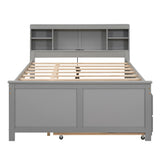 Full Size Platform Bed with Storage Headboard