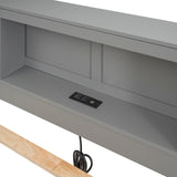 Full Size Platform Bed with Storage Headboard