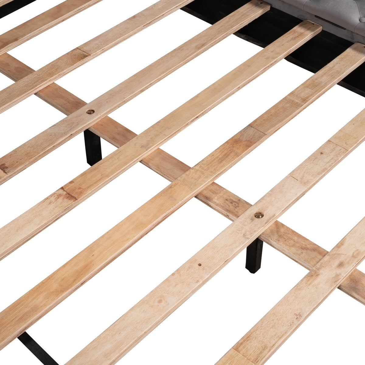 Full Size Platform Bed with Storage Space on both Sides and Footboard