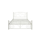 Vintage Scroll Design Metal Platform Bed