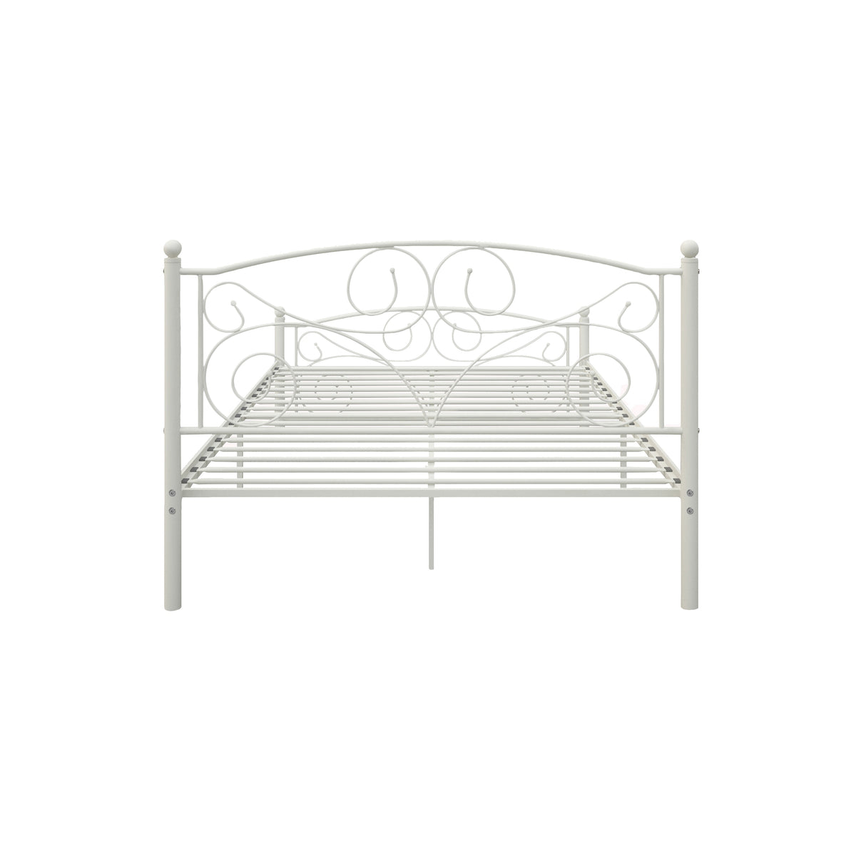 Vintage Scroll Design Metal Platform Bed