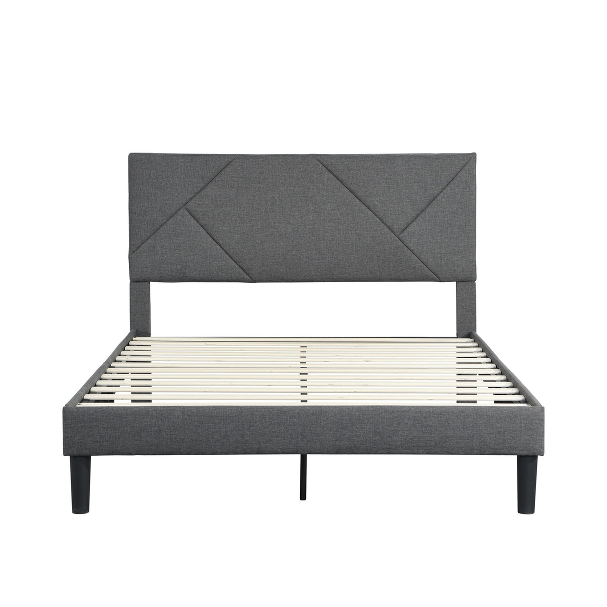 Full Size Upholstered Platform Bed Frame With Headboard