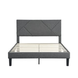 Full Size Upholstered Platform Bed Frame With Headboard