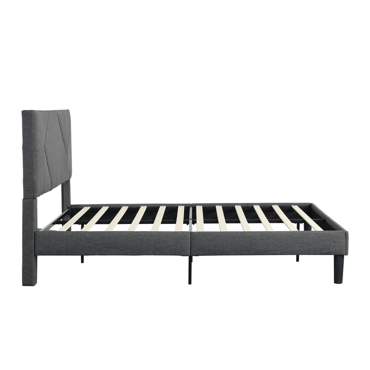 Full Size Upholstered Platform Bed Frame With Headboard