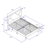 Full Size Upholstered Platform Bed Frame With Headboard
