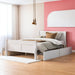 Full Size Wood Platform Bed with 4 Drawers and Streamlined Headboard & Footboard