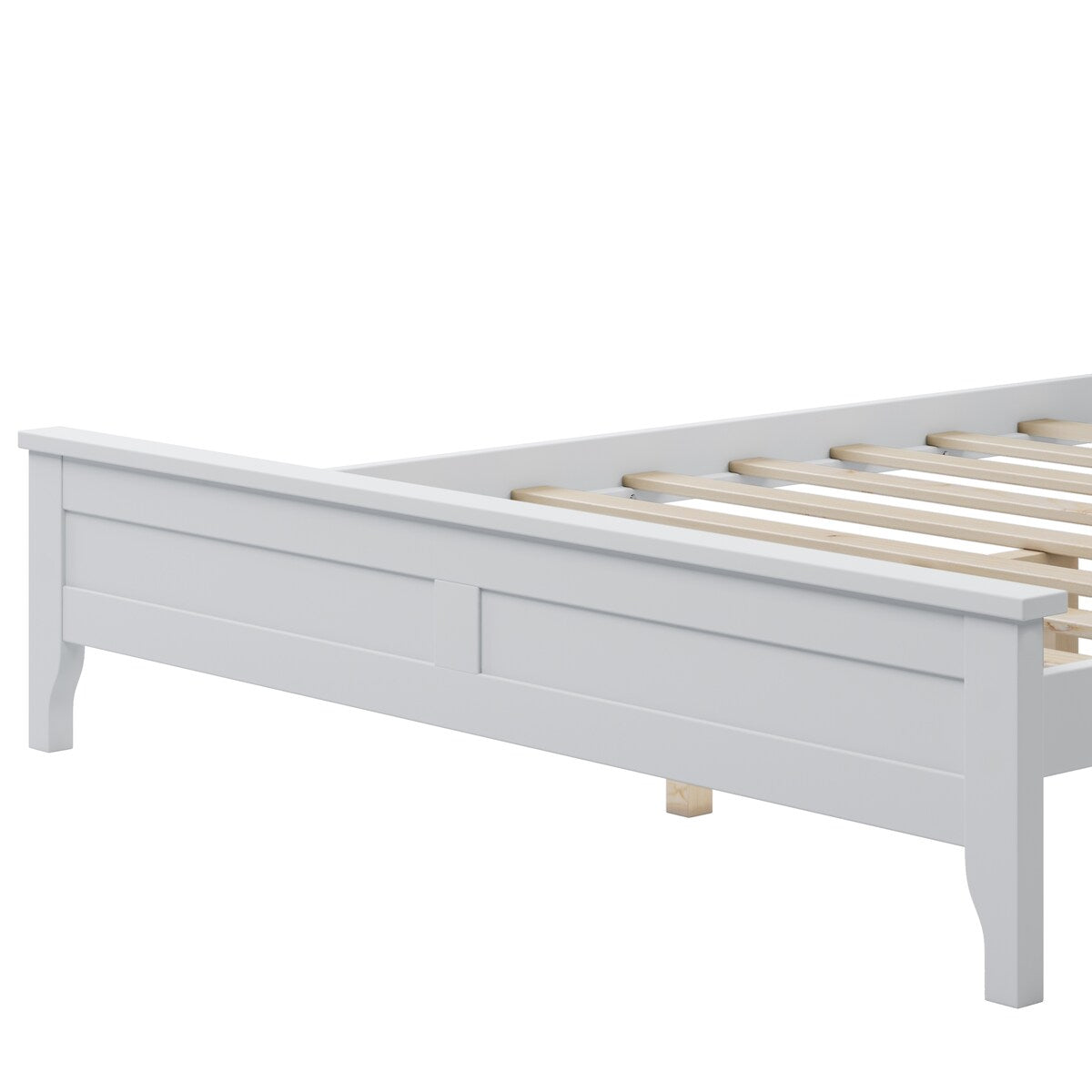 Full Size Wood Platform Bed with Headboard & Wood Slat Support