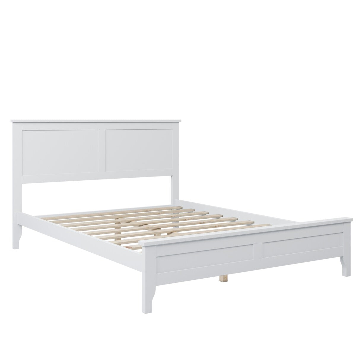 Full Size Wood Platform Bed with Headboard & Wood Slat Support