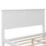 Full Size Wood Platform Bed with Headboard & Wood Slat Support