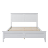 Full Size Wood Platform Bed with Headboard & Wood Slat Support