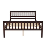 Full Size Wood Platform Bed with Headboard