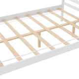 Full Size Wood Platform Bed with Headboard