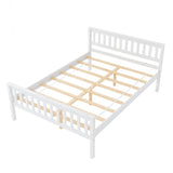 Full Size Wood Platform Bed with Headboard