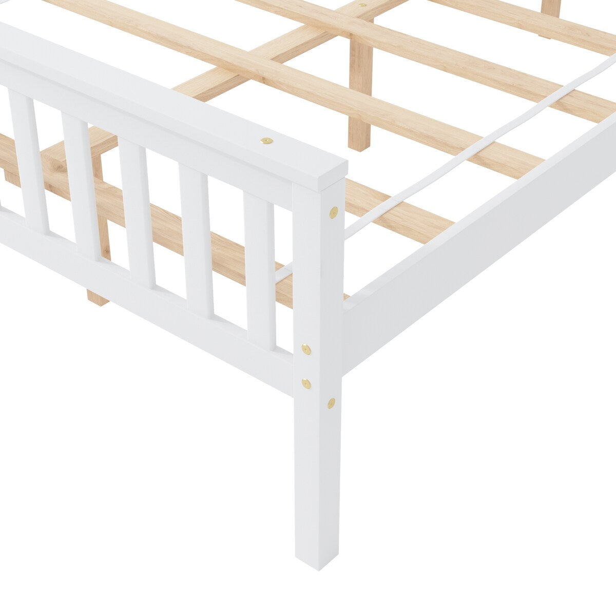Full Size Wood Platform Bed with Headboard