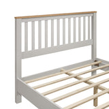 Full Size Wood Platform Bed with Nightstand and Storage Dresser